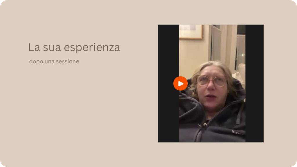 Breve video testimonianza di una cliente dopo una sessione di ipnosi con Judith Verberne